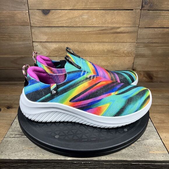 Skechers Stretch Knit 3.0 Ultra Flex Electric Brights Slip On Shoes Womens Sz 6 - Picture 1 of 10